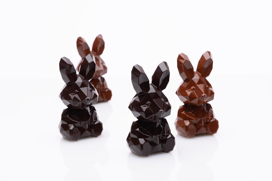 Geometric Chocolate Bunnies